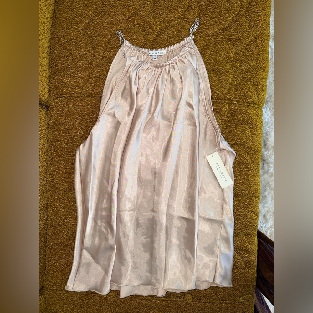 ✨ ASH + SOPHIE Satin Chain Strap Dress | XL | NWT